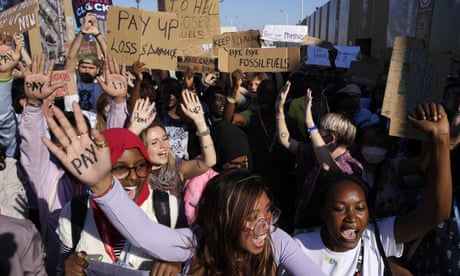 Climate activist protest at the Cop27 in Sharm el-Sheikh, Egypt.