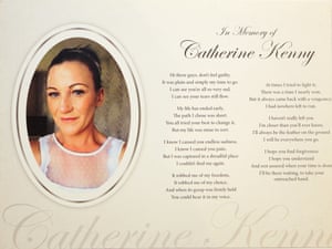 The poem written by Lee-Maria’s husband Darren on the day Catherine died.