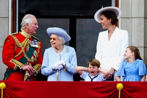 News photographer of the year and overall winner - Prince Charles, Queen Elizabeth and Catherine, Duchess of Cambridge, along with Princess Charlotte and Prince Louis appearing on the balcony of Buckingham Palace as part of the trooping the colour parade on 2 June 2022 during the platinum jubilee celebrations