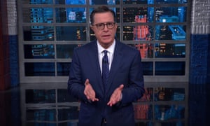 Stephen Colbert on the House’s vote to formalize the impeachment inquiry, which zero Republicans supported: “Are they just complaining about process with those zero votes? Or are they really so lacking any honor that they are willing to publicly state that blackmailing a foreign government to interfere in our election is OK?”