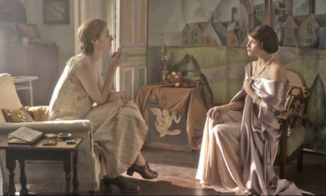 Elizabeth Debicki, left, as Virginia Woolf and Gemma Arterton as Vita Sackville-West in the 2018 film Vita & Virginia.