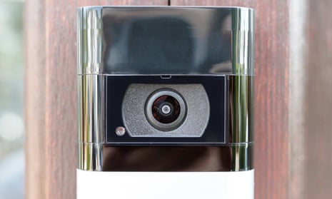 One of Amazon’s Ring video doorbells.