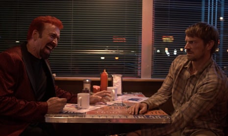 Joel Kinnaman and Nicolas Cage in Sympathy for the Devil.