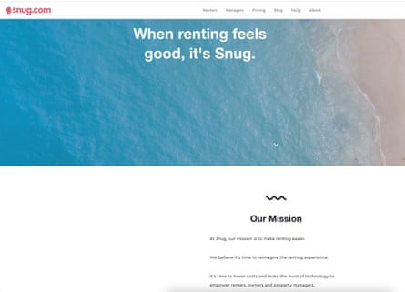 Frame grabs of the Snug website