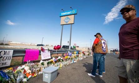 A memorial for the victims of the El Paso shooting in El Paso, Texas.