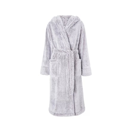John Lewis Hi Pile Fleece Robe, Grey