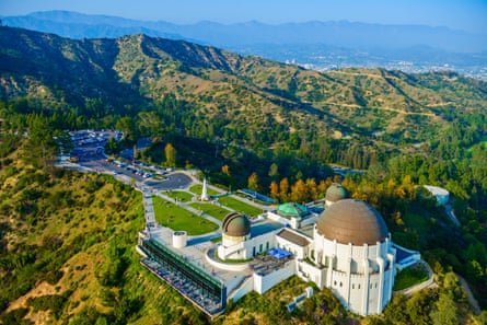 Griffith Observatory, Mount Hollywood, Los Angeles, CA - aerial view