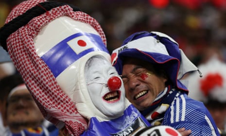 Happy days for Japan fans after beating Spain.