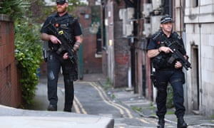 Armed police on patrol