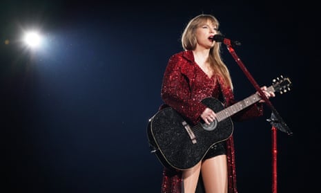 Taylor Swift performs onstage at the Tokyo Dome, in Japan.