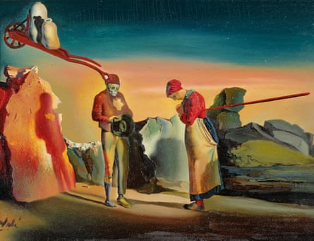 Freudian intimations … Dalí’s Atavism at Twilight (Obsessional Phenomenon), after The Angelus (1933).