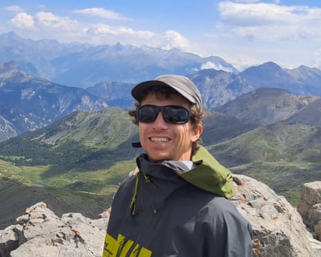Jeremie Bossert, a mountain leader in L'Argentière-la-Bessée, south eastern France.