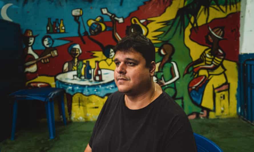 Gabriel Cavalcante, 35, the cavaquinho player and vocalist from Rio’s Samba do Trabalhador.