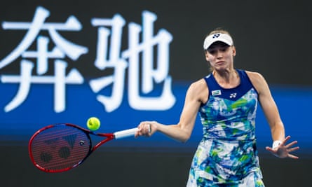 Elena Rybakina in action at the China Open
