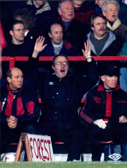 Frank Clark throws up his hands in despair during his side’s 5-1 home defeat in their Uefa Cup quarter-final second leg against Bayern Munich.
