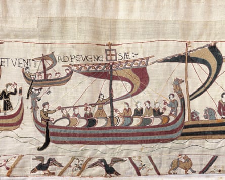 Detail showing three Norman longships