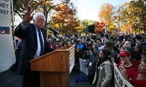 Former Democratic presidential candidate Senator Bernie Sanders speaks during a Capitol Hill rally to promote a people’s agenda for economic and social justice.