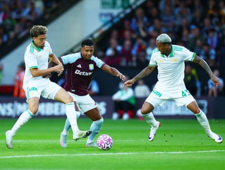 Ollie Watkins takes connected Roma’s defence successful pre-season.