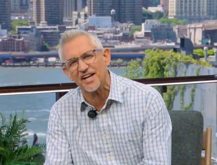 Gary Lineker on the ITV World Cup coverage in New York.