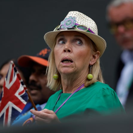 Tom Jenkins’ best shots of Wimbledon 2022 – in pictures | Wimbledon 2022 4 A spectator supporting Cameron Norrie in his match with David Goffin.