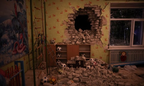 The kindergarten hit by shelling in Stanytsia Luhanska last week
