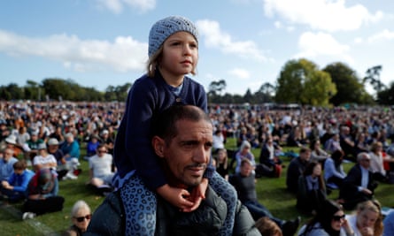Thousands of people gathered at Hagley Park near Al Noor mosque, where the shooting took place.