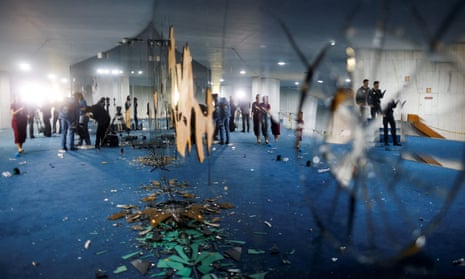Damage at Brazil’s national congress after the rampage in Brasília last week.