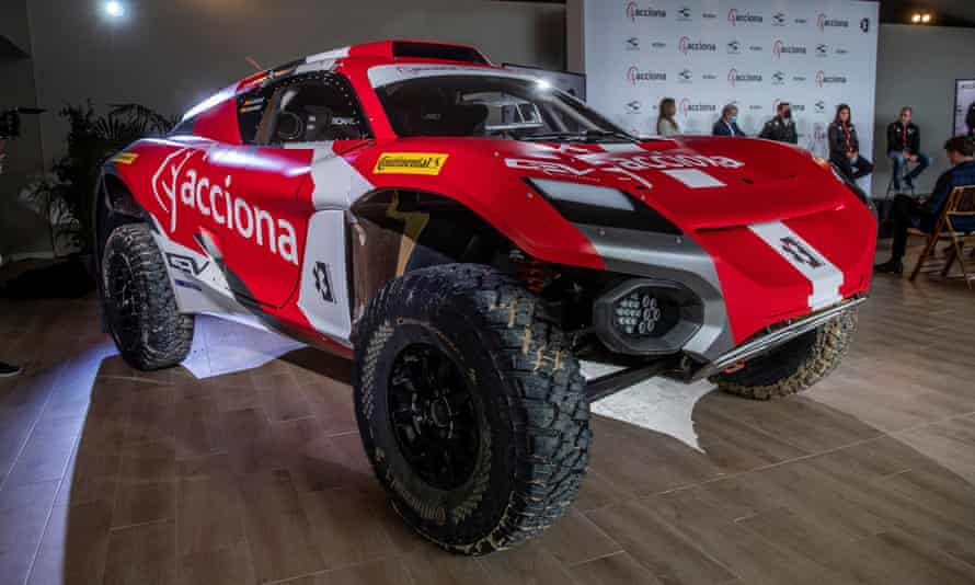 اتومبیل مسابقه ای Acciona Sainz XE-Team که در Extreme-E مسابقه خواهد داد ، این مجموعه مسابقه های آفرود است که از افزایش آگاهی برای تغییرات آب و هوایی حمایت می کند.