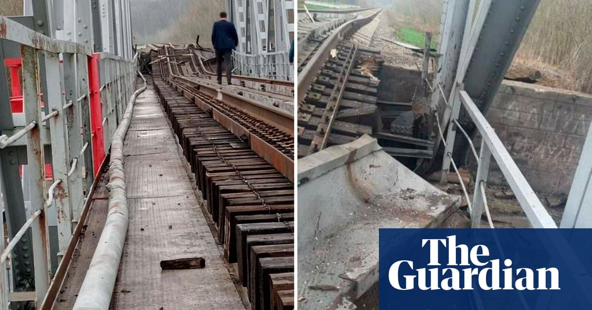 Key Russian railway bridge destroyed in Belgorod near border with Ukraine