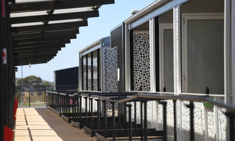 Accomodation hubs at Victoria’s Mickleham quarantine facility in Melbourne.