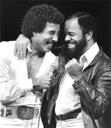 Smokey Robinson with Motown Records founder Berry Gordy