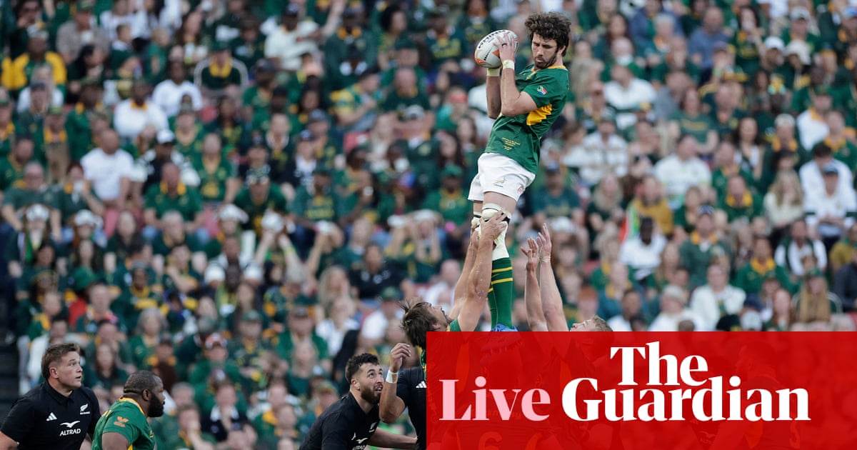 South Africa v New Zealand: rugby union first Test – live