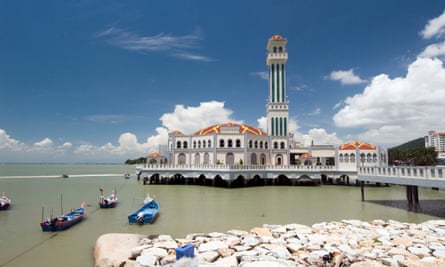 Floating Mosque at Tanjung Bungah near Batu Ferringhi, Penang, Malaysia.