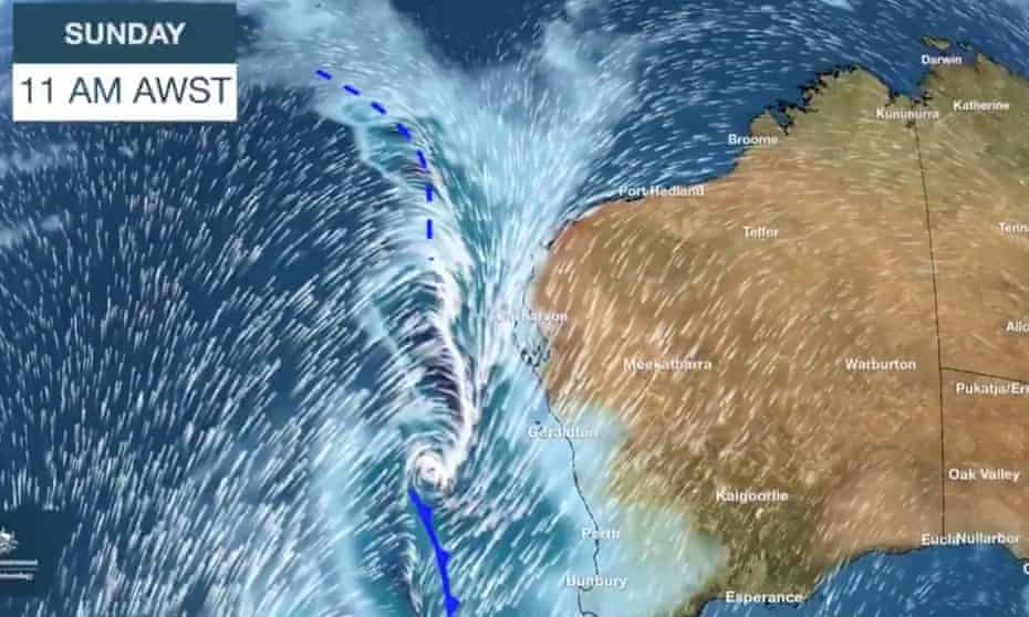 Severe weather from the remnants of Tropical Cyclone Mangga is set to batter 3,000km of Western Australia’s coast on Sunday and Monday.