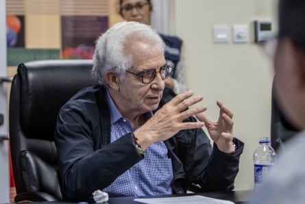 Ernesto Zedillo gestures as he speaks.