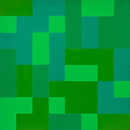 ‘Based on computer programs’ … Formes Vertes by Vera Molnar, 1969.