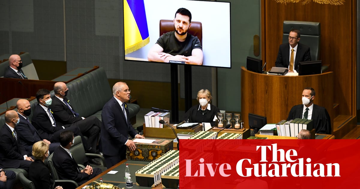 Ukraine president addresses parliament; Putin a ‘war criminal’, PM says – as it happened