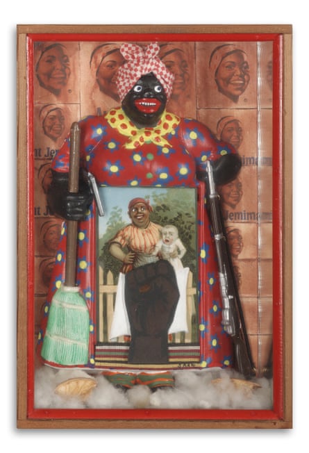 The Liberation of Aunt Jemima, 1972, mixed-media assemblage.