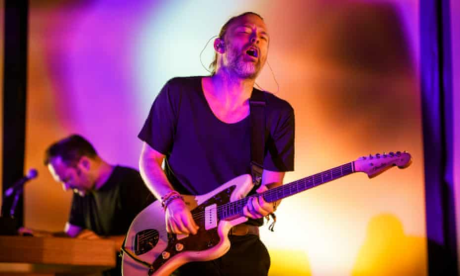 Thom Yorke performing with Radiohead at the Sonar festival in Barcelona, 16 June 2018.
