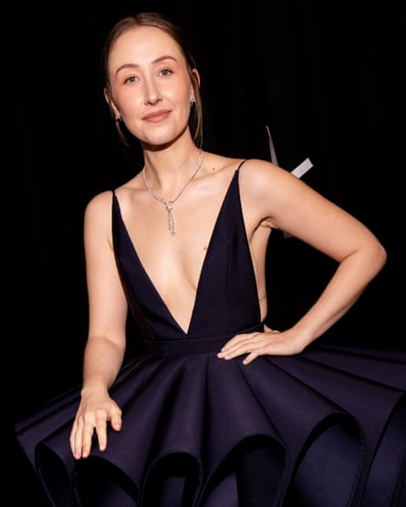 V neck … Erin Doherty at the Bafta film awards in London, February 2026.