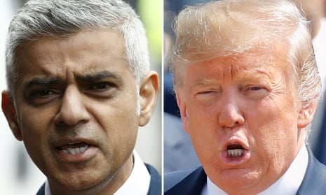 Sadiq Khan, the mayor of London, and President Donald Trump