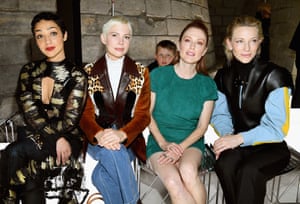 Ruth Negga, Michelle Williams, Julianne Moore and Cate Blanchett attend the Louis Vuitton show