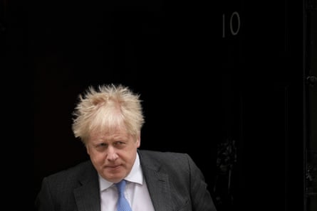 Boris Johnson outside 10, Downing Street in 2022.