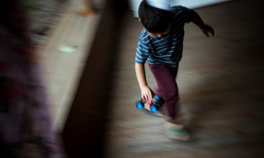 Daniel plays in the family home in Narre Warren