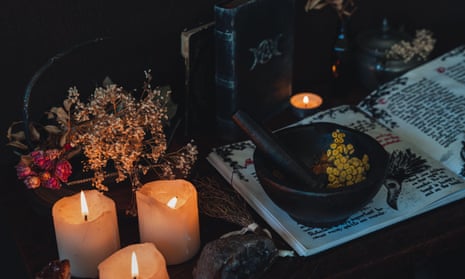Wiccan witch altar