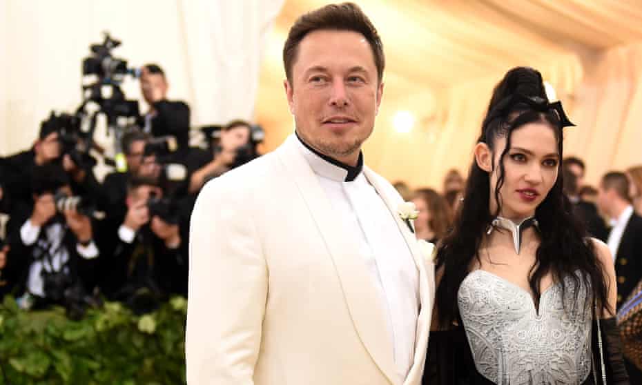 Grimes and Elon Musk’s first outing as a couple, at the Met Gala in 2018.