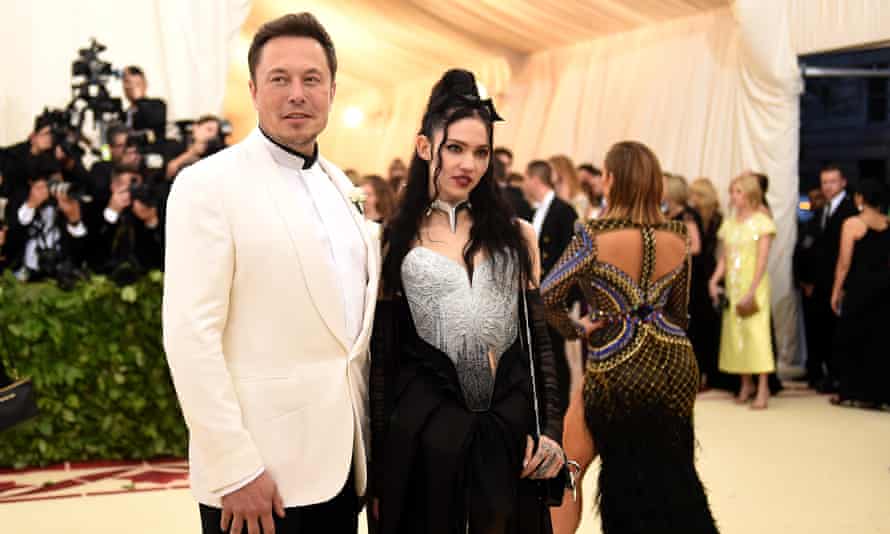 Elon Musk and Grimes attend Met Ball, New York City, 7 May 2018.
