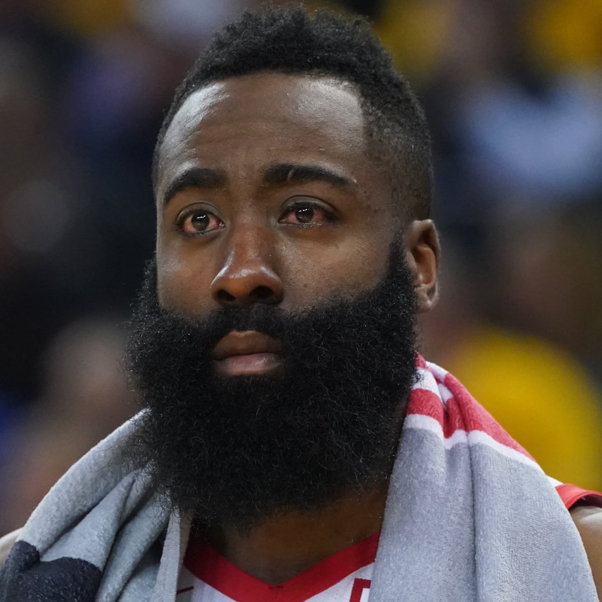 James Harden Bleeds In Both Eyes During Loss To Warriors And Scores 29 Points Houston Rockets The Guardian