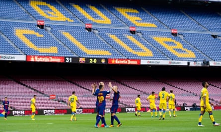 Lionel Messi celebrates his 14th goal of the season.