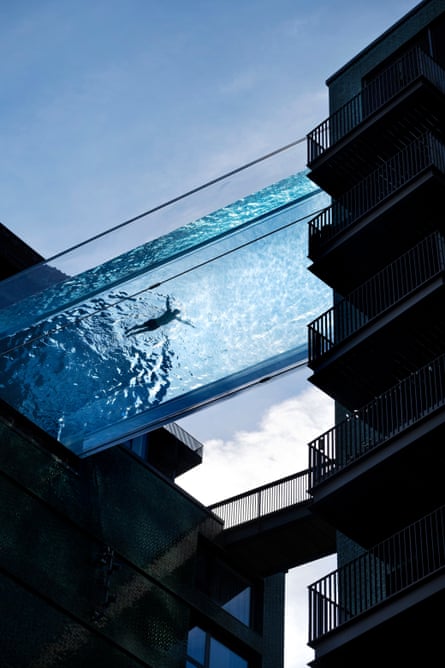 The sky pool at Embassy Gardens in Nine Elms.